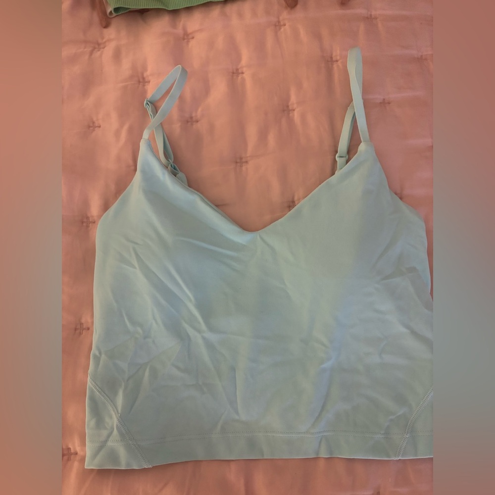 lululemon Light Blue Align Cropped Cami Tank Top